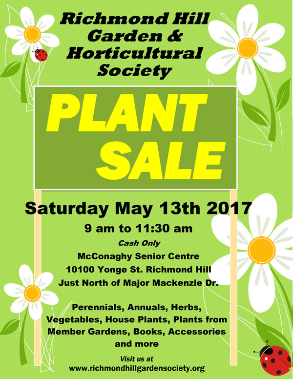 Richmond Hill Garden & Horticultural Society - PLANT SALE